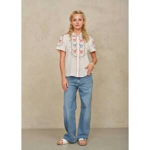 NEW M.A.B.E. ruby short sleeve top in ecru